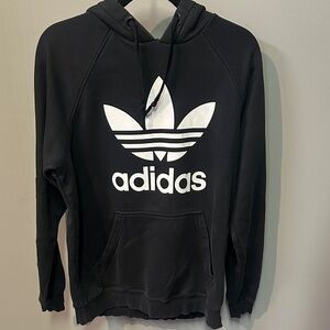 Adidas Black Pullover with White Trefoil